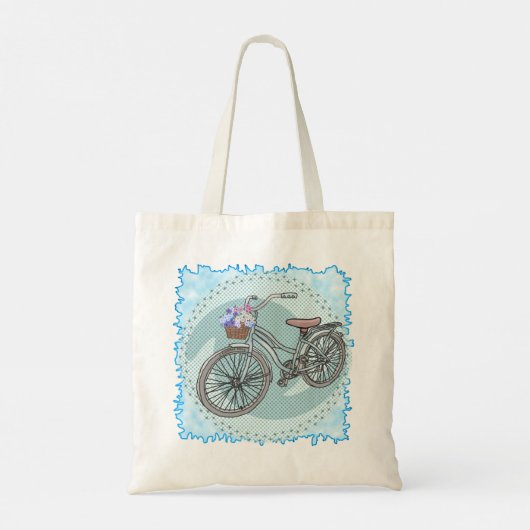 Blue Bike  Tote Bag (Achterkant)