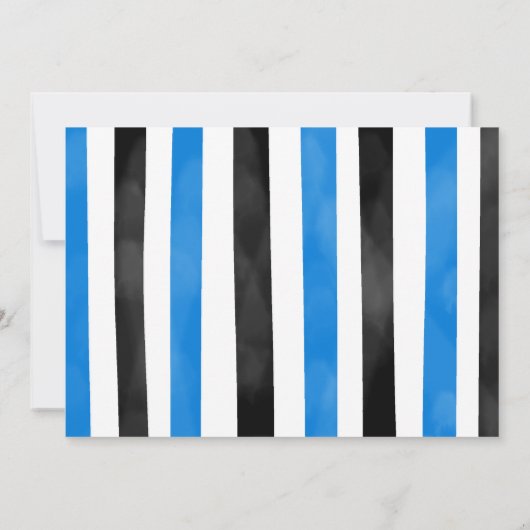 Blue Bike Verjaardag Foto uitnodiging (Achterkant)