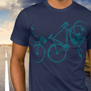 Blue Bikes Cool Biking Geïnspireerd T-shirt