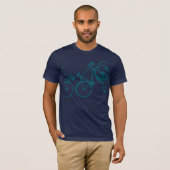 Blue Bikes Cool Biking Geïnspireerd T-shirt (Voorkant volledig)