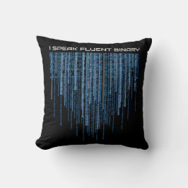 Blue Binary Code Kussen