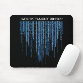Blue Binary Code Muismat