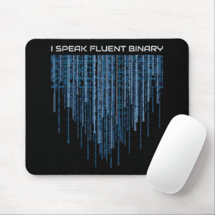Blue Binary Code Muismat