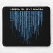 Blue Binary Code Muismat (Voorkant)