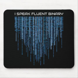 Blue Binary Code Muismat