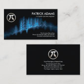 Blue Binary Code Sound Wave Data Scientist Visitekaartje (Voorkant / Achterkant)