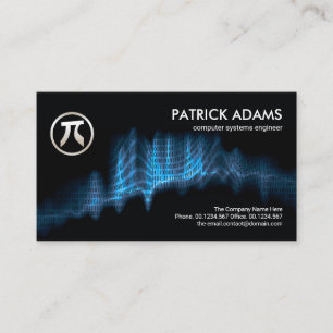 Blue Binary Code Sound Wave Data Scientist Visitekaartje