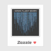 Blue Binary Code Sticker (Vel)