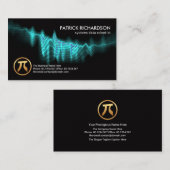 Blue Binary Codes Digital Wave Data Scientist Visitekaartje (Voorkant / Achterkant)