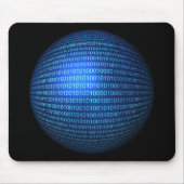 Blue Binary Logic Mousepad Muismat (Voorkant)