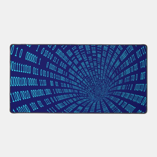 Blue Binary Tunnel Data Stream Concept Bureaumat (Voorkant)