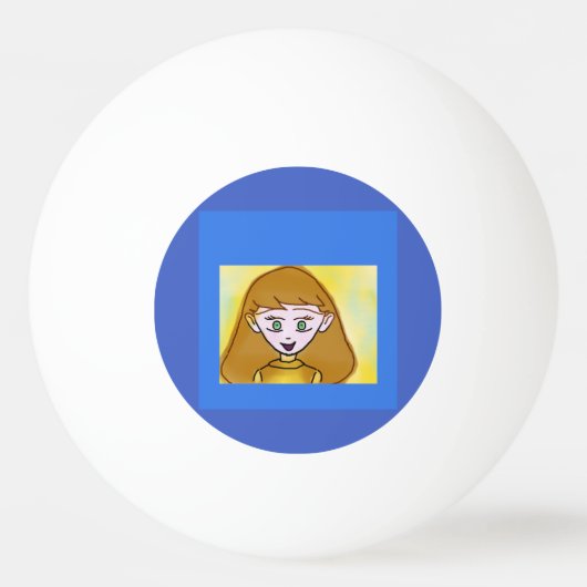 Blue Bingo Anime Ping Pong Ball (Voorkant)