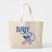 BLUE BINKY, BABY SHOWER GROTE TOTE BAG (Achterkant)