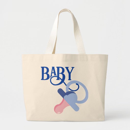 BLUE BINKY, BABY SHOWER GROTE TOTE BAG (Voorkant)