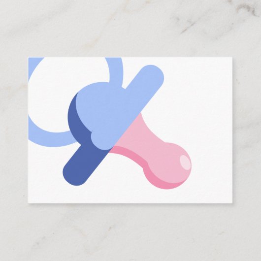 BLUE BINKY, BABY SHOWER RSVP Behuizing Kaart (Achterkant)