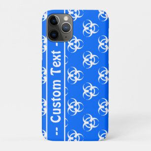 Blue Biohazard Symbol Phone Case met aangepaste te