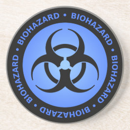 Blue Biohazard Warning Onderzetter