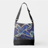 Blue Bird, Abstract Art Crossbody Tas (Voorkant)