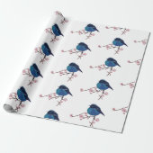 Blue Bird Art Cadeaupapier (Uitgerold)