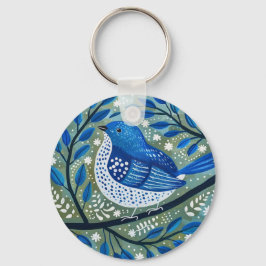 Blue Bird Art Sleutelhanger