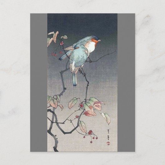 Blue Bird at Night, Watanabe Seitei Briefkaart (Voorkant)