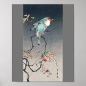 Blue Bird at Night, Watanabe Seitei Poster (Voorkant)