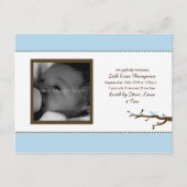 Blue Bird Baby aangekondigd Aankondigingskaart (Voorkant)