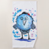 Blue Bird Beach Towel Strandlaken (Voorkant)
