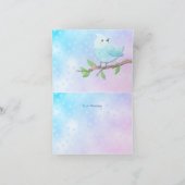 Blue Bird bedankje Bedankkaart (Binnen)