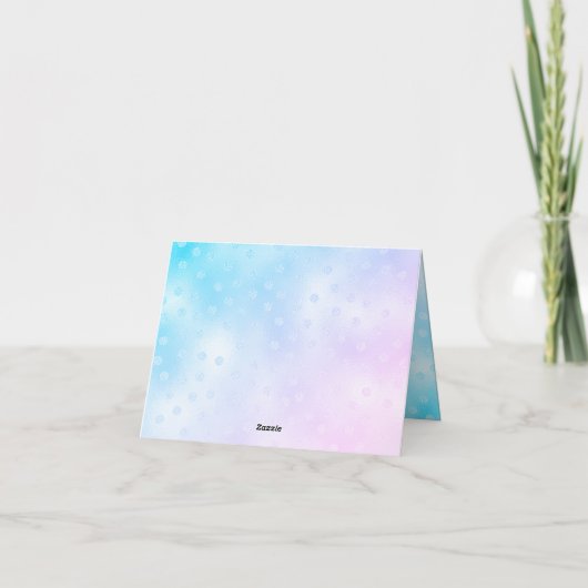 Blue Bird bedankje Bedankkaart (Achterkant)