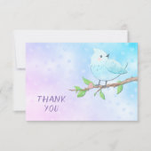 Blue Bird bedankje Bedankkaart (Voorkant)