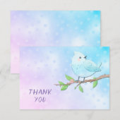 Blue Bird bedankje Bedankkaart (Voorkant / Achterkant)