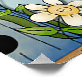 Blue Bird Birdhouse Poster (Hoek)