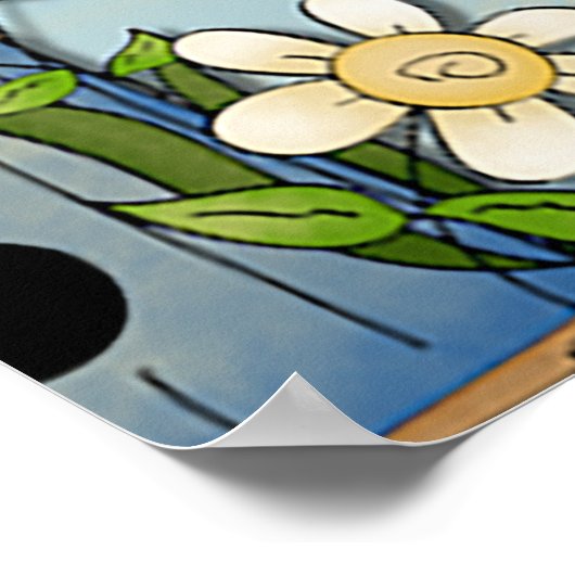 Blue Bird Birdhouse Poster (Hoek)