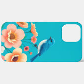 Blue Bird Bloemendagelijkse Beschermingsgreep Case-Mate iPhone Case (Achterkant (horizontaal))