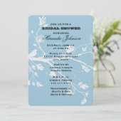 Blue Bird Branches Vrijgezellenfeest Kaart (Staand voorkant)