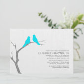 Blue Bird Bridal Shower-uitvindingen Kaart (Staand voorkant)