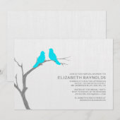 Blue Bird Bridal Shower-uitvindingen Kaart (Voorkant / Achterkant)