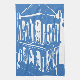 Blue Bird Cage Kitchen Towel Theedoek