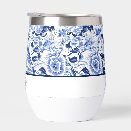 Blue Bird Chinoiserie Monogram  (Rechts)
