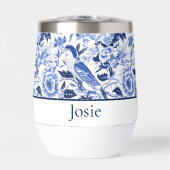 Blue Bird Chinoiserie Monogram  (Voorkant)