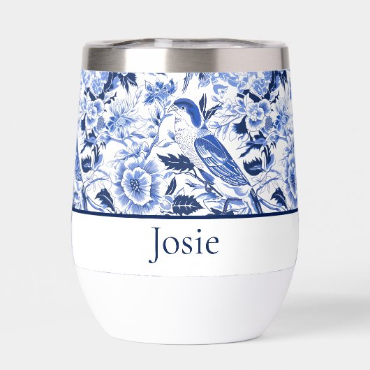 Blue Bird Chinoiserie Monogram (Achterkant)