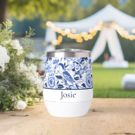 Blue Bird Chinoiserie Monogram