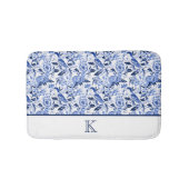 Blue Bird Chinoiserie Monogram  Badmat (Voorkant)