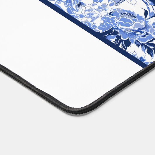 Blue Bird Chinoiserie Monogram  Bureaumat (Hoek)