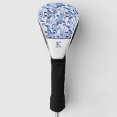 Blue Bird Chinoiserie Monogram  Golfheadcover (Voorkant)