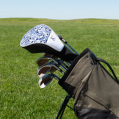 Blue Bird Chinoiserie Monogram Golfheadcover (Insitu)