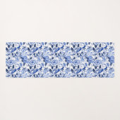 Blue Bird Chinoiserie Monogram Yogamat (Achterkant (horizontaal))