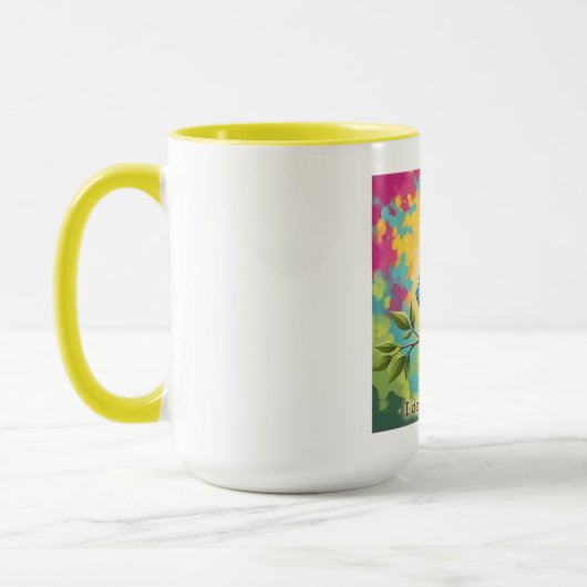 Blue Bird Coffee Mug Quote Mok (Links)