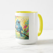 Blue Bird Coffee Mug Quote Mok (Voorkant rechts)